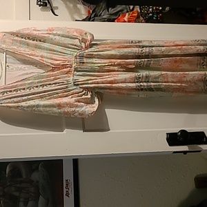 World Market Sleeved Maxi Dress Floral Print Size L/XL